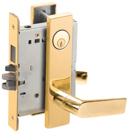 Schlage Entrance Mortise Lock with Deadbolt, 01L Design, Bright Chrome L9453P 01L 625